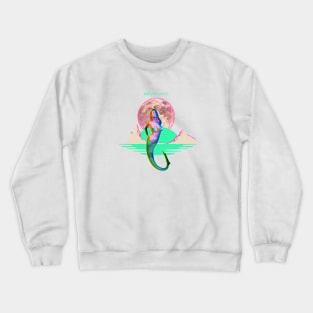 Glitchart Mermaid Vaporwave Aesthetic Crewneck Sweatshirt